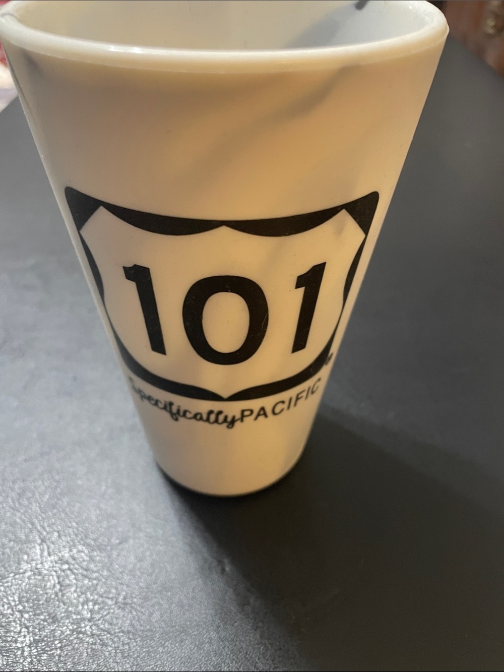 Silipint 101 Pacific cup NWOT white, black, gray marble look